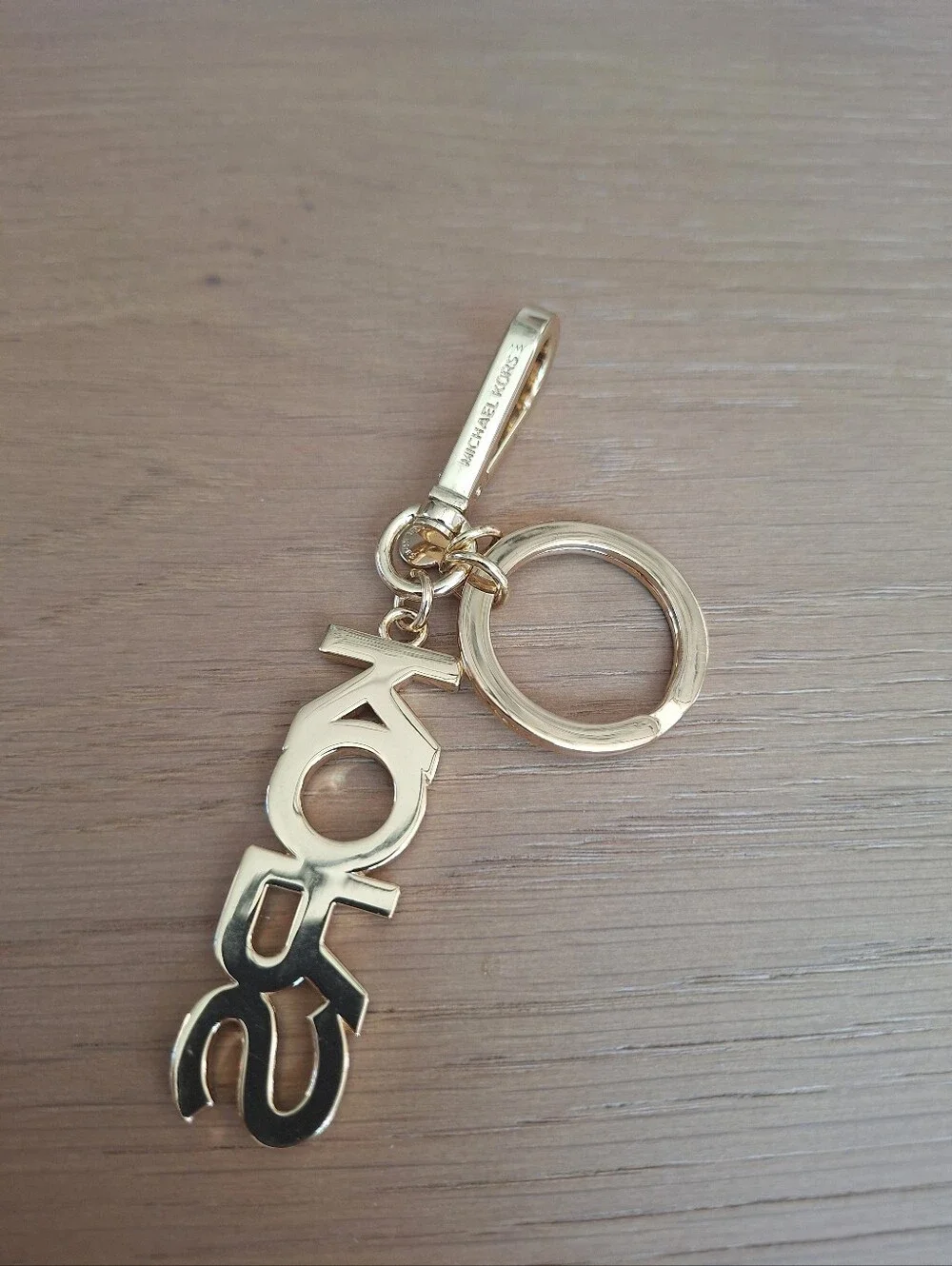 new Michael Kors  Gold Crystal LOGO Key Chain